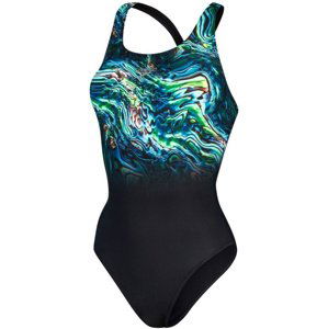 Speedo placement digital powerback black/green glow/marine blue s -