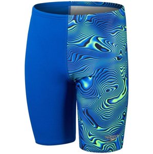 Speedo allover digital jammer neon depths boy true cobalt/navy/green