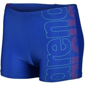 Chlapecké plavky arena boys swim short graphic royal/fluo red 128cm