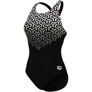 Dámské plavky arena kikko v swimsuit v back graphic black xl - uk38