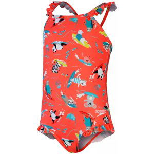 Dívčí plavky speedo digital frill thinstrap swimsuit infant girl