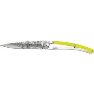 Nůž Deejo TATTOO Colors 27G. žlutý "blossom" 9AP022