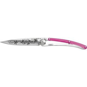 Nůž Deejo TATTOO Colors 27G. růžový "Love" 9AP025