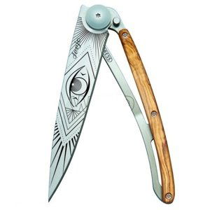 Kapesní nůž Deejo 1CB052 Tattoo 37g, olive wood, Vision