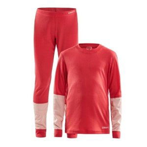 Set CRAFT Baselayer JR 1905355-481704 červená s růžovou