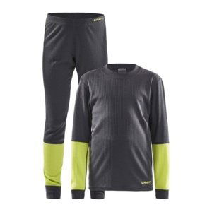 Set CRAFT Baselayer JR 1905355-995618 tm. šedá se zelenou