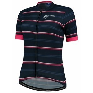 Dámský cyklistický dres Rogelli STRIPE s krátkým rukávem modro-růžový 010.148