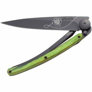 Kapesní nůž Deejo 1GB160 Tattoo 37g, Green Beech, Lucky Charm