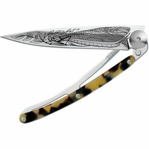 Kapesní nůž Deejo 1AC104 Tattoo 37g, Mirror, Turtle shell, Dragonfly