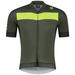 Cyklistický dres Rogelli Prime khaki/reflexně žlutý ROG351466