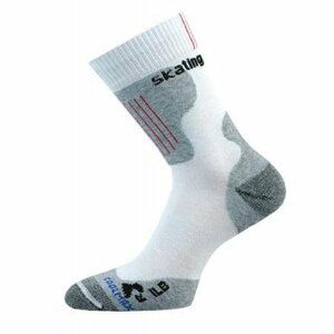 Ponožky Lasting ILB bílá/šedá S (34-37)