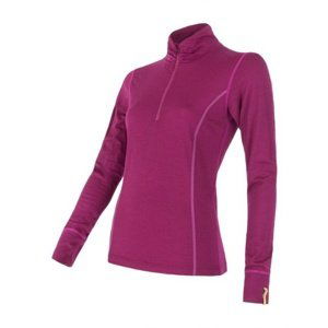 Dámské triko se stojáčkem na zip Sensor Merino Wool Active lila 12110030 XL