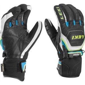 Rukavice LEKI Worldcup Race Coach Flex S GTX black-white-cyan-yellow 634-80133 6.5