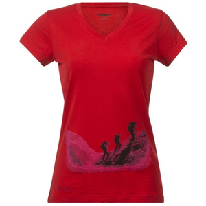 Triko Bergans Tur Wool Tee Br Red dámské S