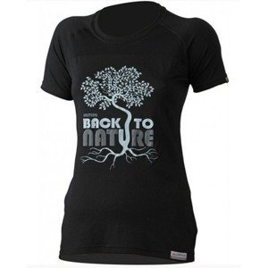 Dámské vlněné triko Lasting Back 9090 černá XS
