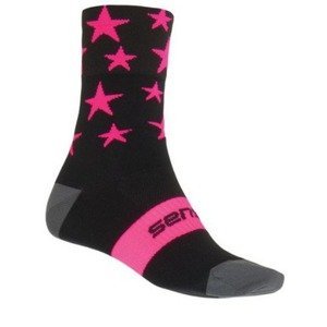 Ponožky Sensor Stars černá růžová 16100064 6/8 UK