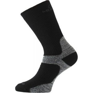Trekingové merino ponožky Lasting WSB 908 černá šedá M (38-41)