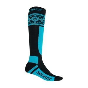 Ponožky Sensor THERMOSNOW NORWAY černá/modrá 17200089 3/5 UK