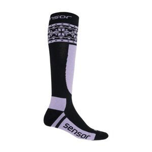Ponožky Sensor THERMOSNOW NORWAY černá/fialová 17200090 6/8 UK