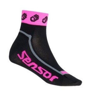 Ponožky Sensor Race Lite ručičky reflexní růžová 17100118 6/8 UK