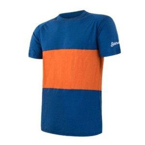 Pánské triko Sensor MERINO AIR PT kr.rukáv modrá/oranžová 18100007 S