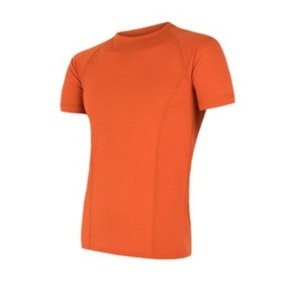 Pánské triko Sensor MERINO AIR PT kr.rukáv tm.oranžová L