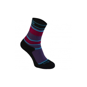 Ponožky BRIDGEDALE MerinoFusion Hiker Junior Purple/Black XL (9-10 UK)