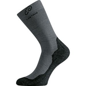 Ponožky Lasting WHI 809 šedé vlněné XL (46-49)
