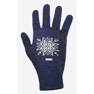 Pletené Merino rukavice Kama R104 108 tmavě modrá L