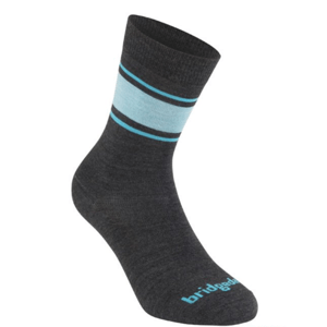 Ponožky Bridgedale Everyday Sock/Liner Merino Endurance Boot Women's dark grey/blue/126 S (3-4 UK)