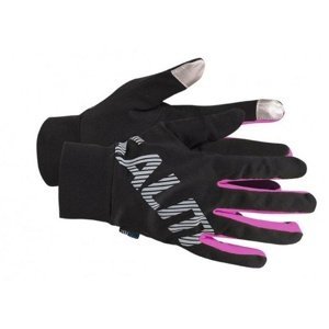 Běžecké rukavice Running Gloves Black/Pink Glo  M