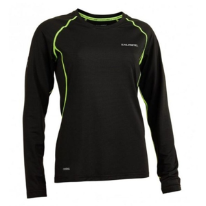 Dámské triko Salming Balance LS Tee Women Black/Sharp Lime M