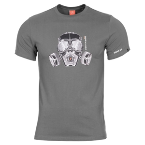 Pánské tričko PENTAGON® Gas mask wolf grey M