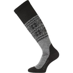 Ponožky Lasting SWB 800 šedé S (34-37)