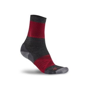 Ponožky CRAFT XC  Warm 1907901-995481 - červená s černou 34-36