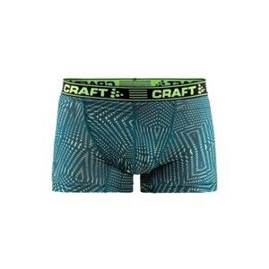 Boxerky CRAFT Greatness 3" 1905488-9657 - zelená s potiskem S