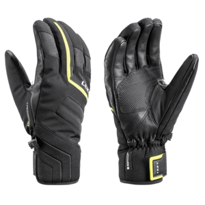 Lyžařské rukavice LEKI Falcon 3D black/lime 9.5