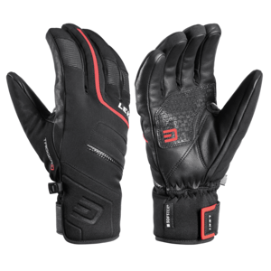 Lyžařské rukavice LEKI Falcon 3D black/red 7.5