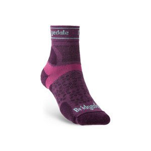 Ponožky Bridgedale TRAIL RUN UL T2 MS 3/4 CREW WOMEN'S Damson/195 L (7-8,5)