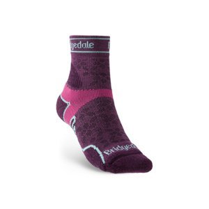 Ponožky Bridgedale TRAIL RUN LW T2 MS 3/4 CREW WOMEN'S Damson/195 M (5-6,5)