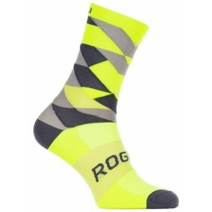 Designové funkční ponožky Rogelli SCALE 14, reflexně žluté-černo-šedé 007.152 XL (44-47)
