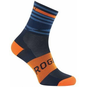 Designové funkční ponožky Rogelli STRIPE oranžovo-modré 007.205 M (36-39)