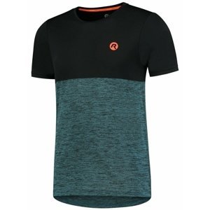 Pánské sportovní tričko Rogelli ESSENCE s krátkým rukávem, černo-tyrkysové 830.246 M
