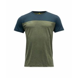 Pánské vlněné tričko s krátkým rukávem Devold Norang GO 180 213 B 404A zelená S