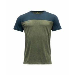 Pánské vlněné tričko s krátkým rukávem Devold Norang GO 180 213 B 404A zelená L