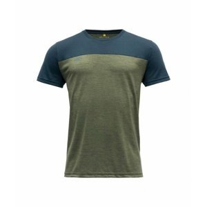 Pánské vlněné tričko s krátkým rukávem Devold Norang GO 180 213 B 404A zelená XL