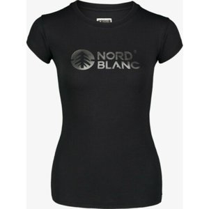 Dámské bavlněné tričko NORDBLANC Central černá NBSLT7403_CRN 40