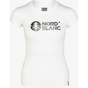 Dámské bavlněné tričko NORDBLANC Central bílá NBSLT7403_BLA 36
