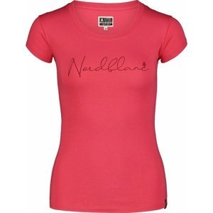 Dámské bavlněné tričko NORDBLANC Calligraphy růžová NBSLT7400_RUP 34