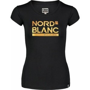 Dámské bavlněné tričko NORDBLANC Ynud černá NBSLT7387_CRN 34